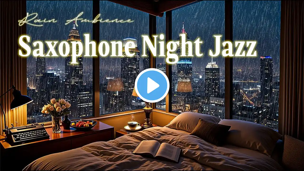 Rain Ambience & Dreamy Saxophone – Soft Night Jazz to Calm Your Mind, Relieve Anxiety & Sleep Better