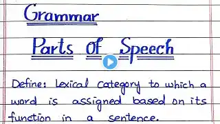 Parts of speech in english grammar with examples | Noun/Pronoun/Adjective/Verb/Adverb/Preposition