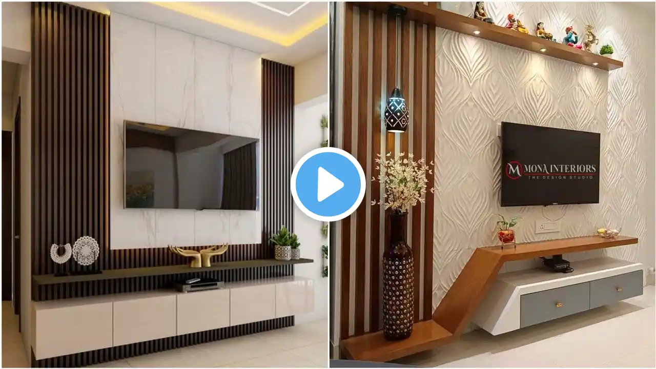 100 Modern Living Room TV Cabinet Design 2025 TV Wall Unit| Home Interior Wall Decorating Ideas P6