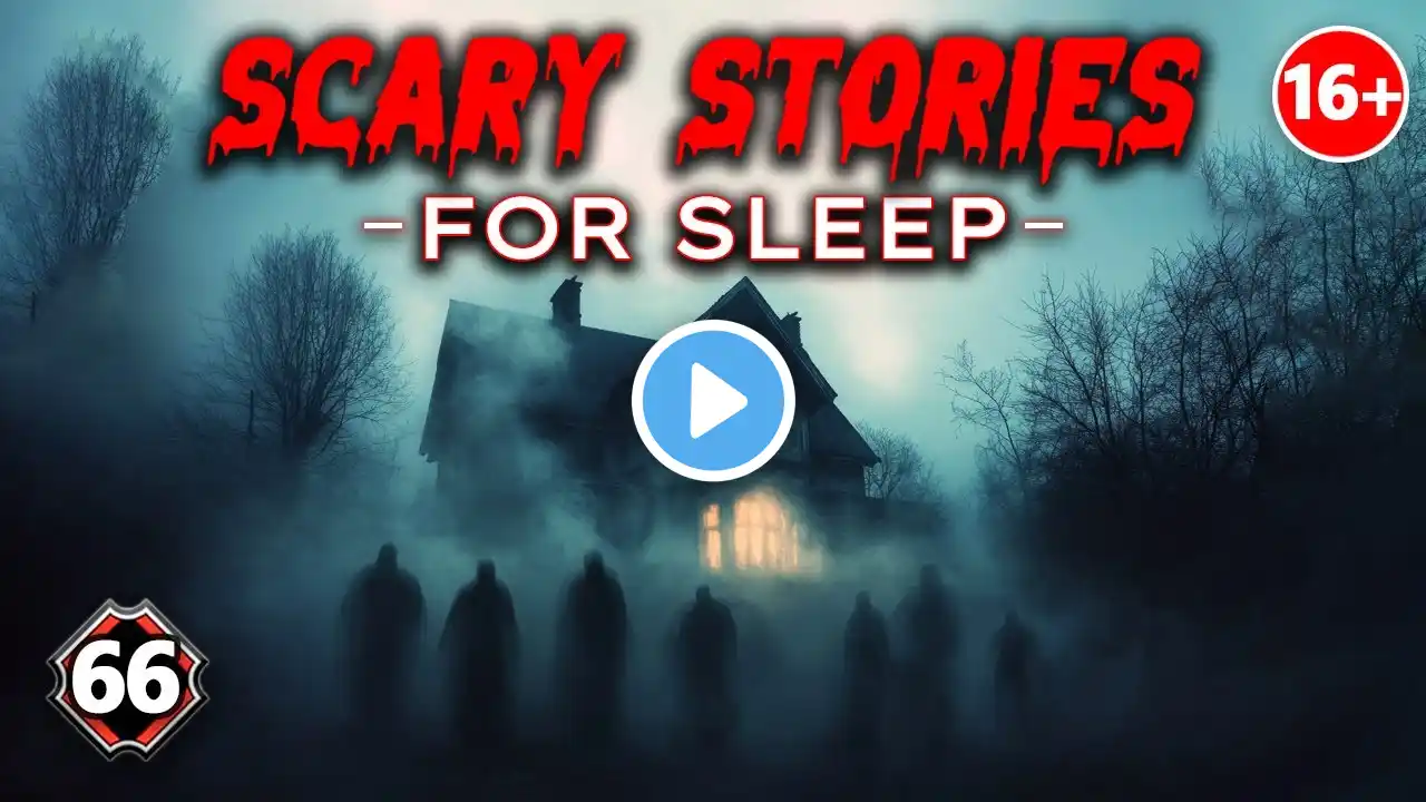 4 HOURS of Scary Stories for Sleep | Gentle Rain Sounds | Black Screen | Vol. 66