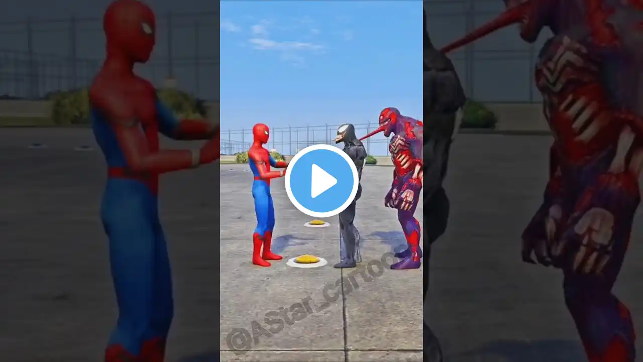 Spider-Man vs Venom 😱 कौन जीतेगा ये खतरनाक जंग|#gta #short #ytshort