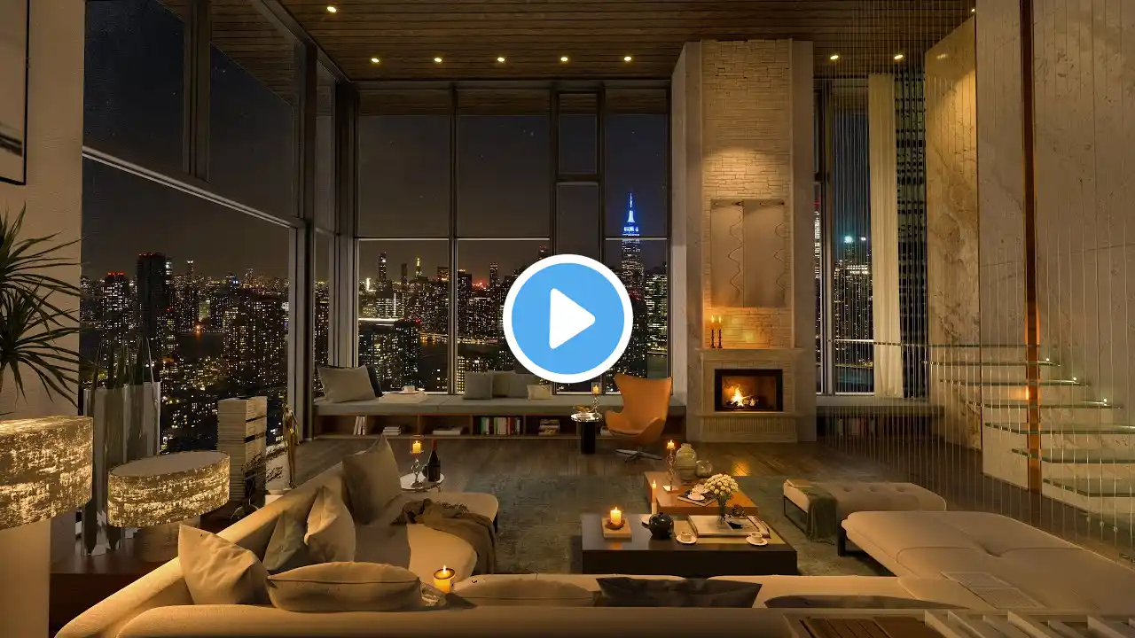 City That Never Sleeps | Cozy Bedroom Jazz in New York 🎷 | Rain On Window | Sleep, Chill.