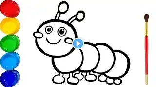 Caterpillar Drawing, Painting and Coloring for Kids & Toddlers | Kids Songs |Art and learn