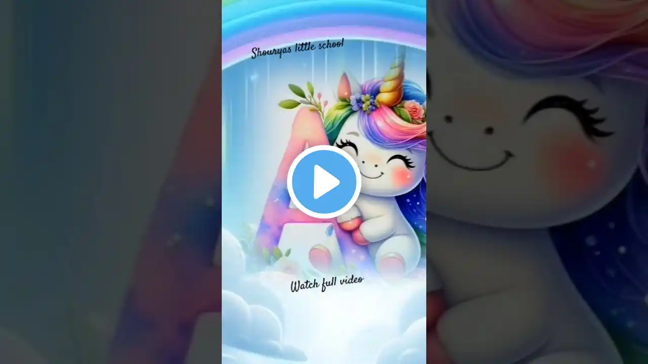 ABCD song #abcd song kids with unicorn 🦄#kids learning#unicorn abcd#toddlers #nursery #shouryas