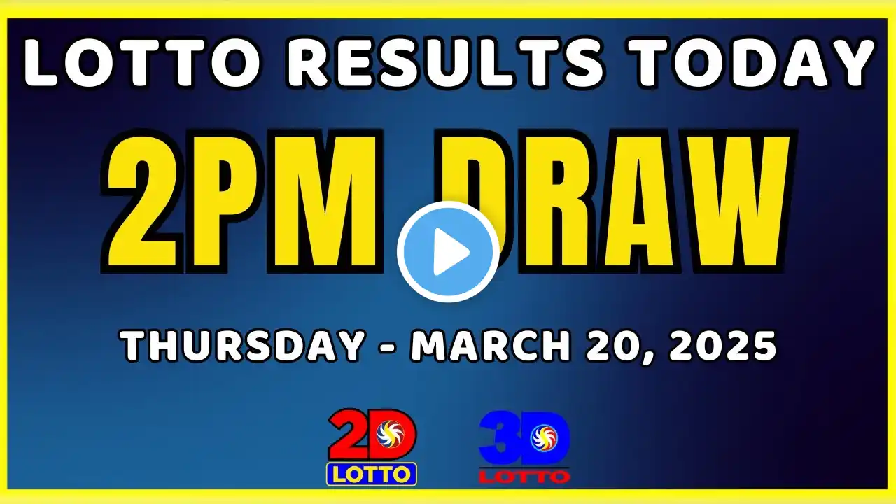 Lotto Result Today 2pm Draw Mach 20, 2025 Ez2 Swertres PCSO #lotto