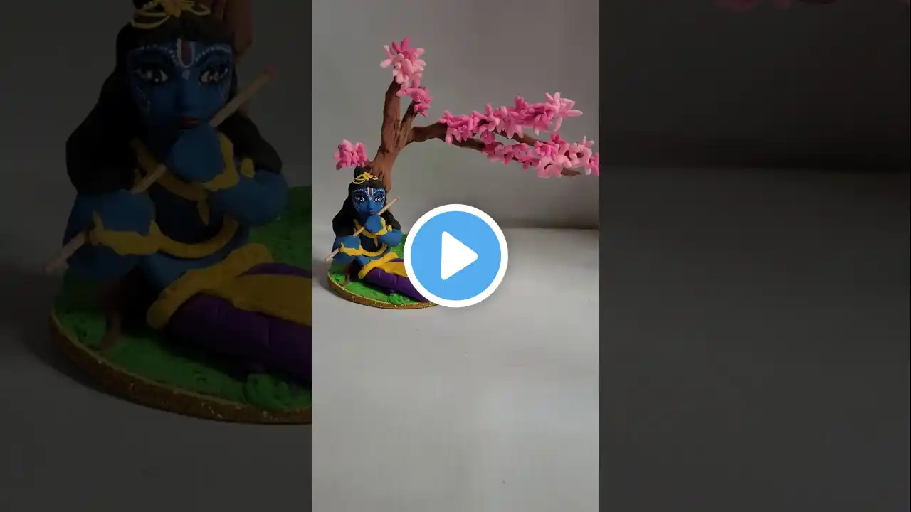 Cute little Krishna Idol using Clay 😍 #shorts #trending #diy #youtubeshorts #youtube