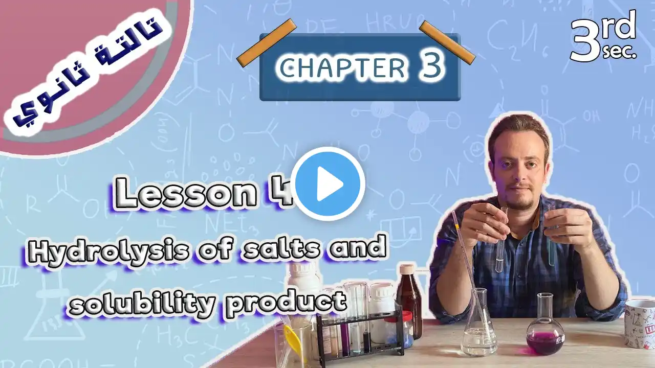 Chem - sec 3 - chap 3 - Lesson 4  - Hydrolysis of salts and solubility product