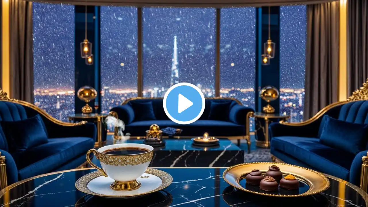 Elegant Rainy Night Jazz – Saxophone Lounge Music in a Penthouse Suite