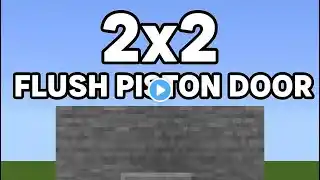 SIMPLE 2X2 FLUSH PISTON DOOR BEDROCK 1.21!