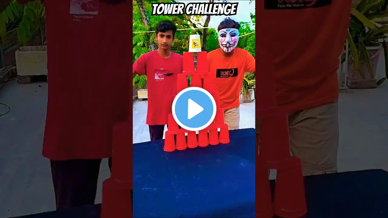 Tower cup  challenge l Tower cup game #shorts #game #youtubeshorts