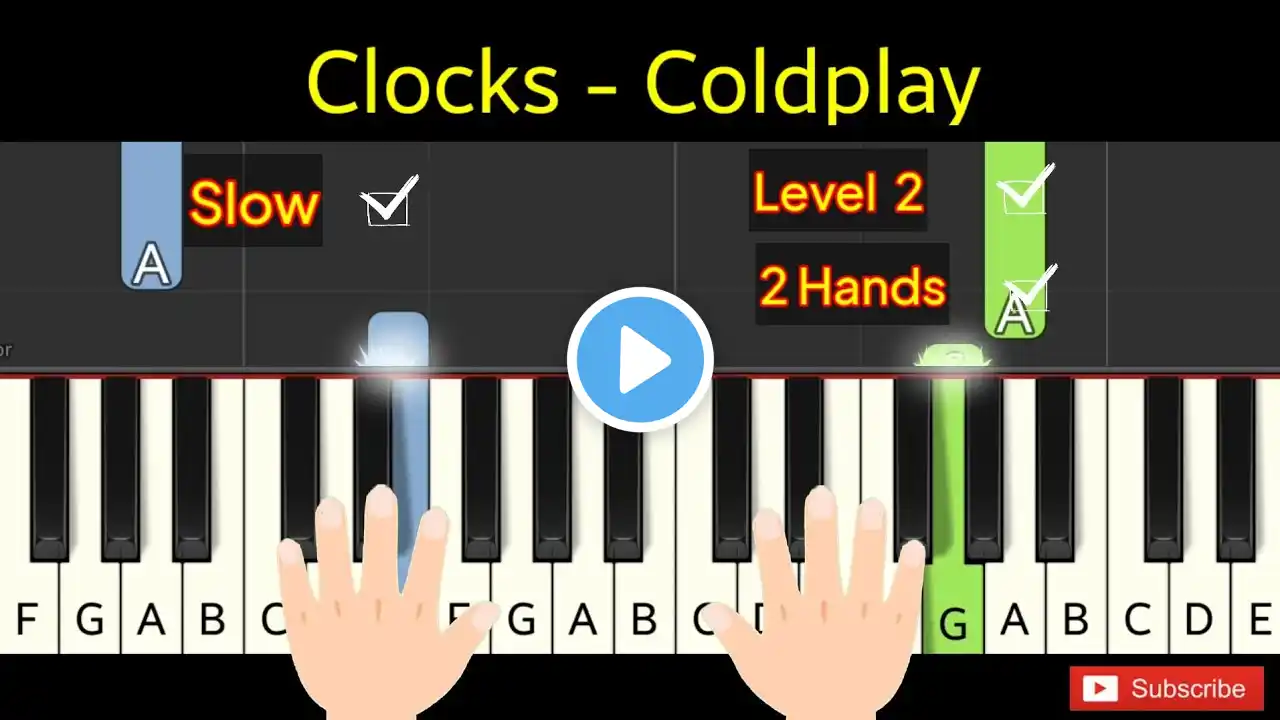 Clocks Coldplay | piano medium level 2