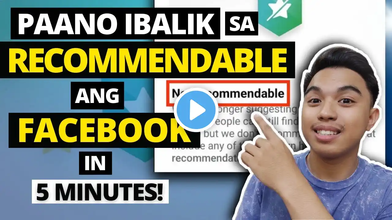 PAANO GAWING RECOMMENDABLE ANG FACEBOOK PAGE/PROFILE l HOW TO FIX NOT RECOMMENDABLE ON FACEBOOK?