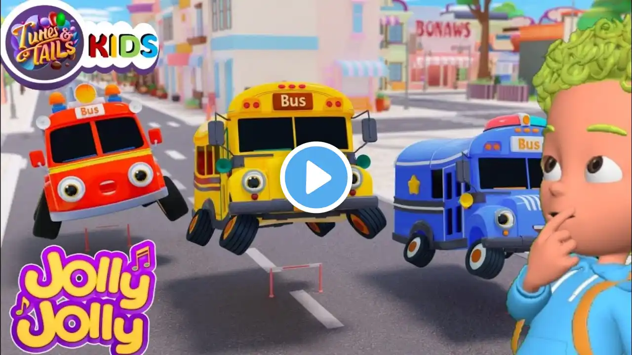 Wheels On The Bus Go To Town | Nursery Rhymes & Kids Songs | ⭐Review⭐