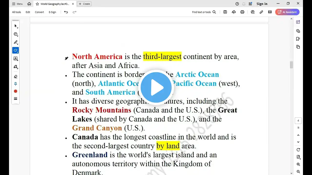 World Geography lec#3 | North America Continent