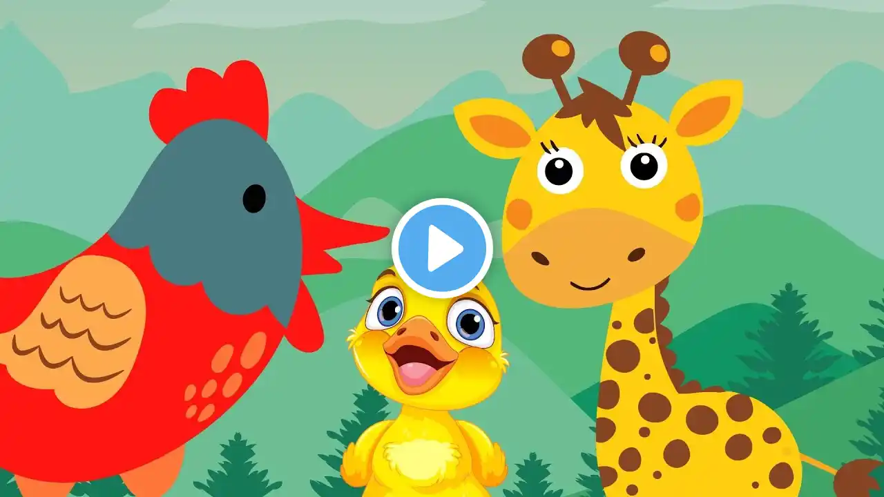 Animal Sounds Song | 🐴, 🐮, 🐷 Best Animal Song | Panda, Horse, Cow | Kids Song
