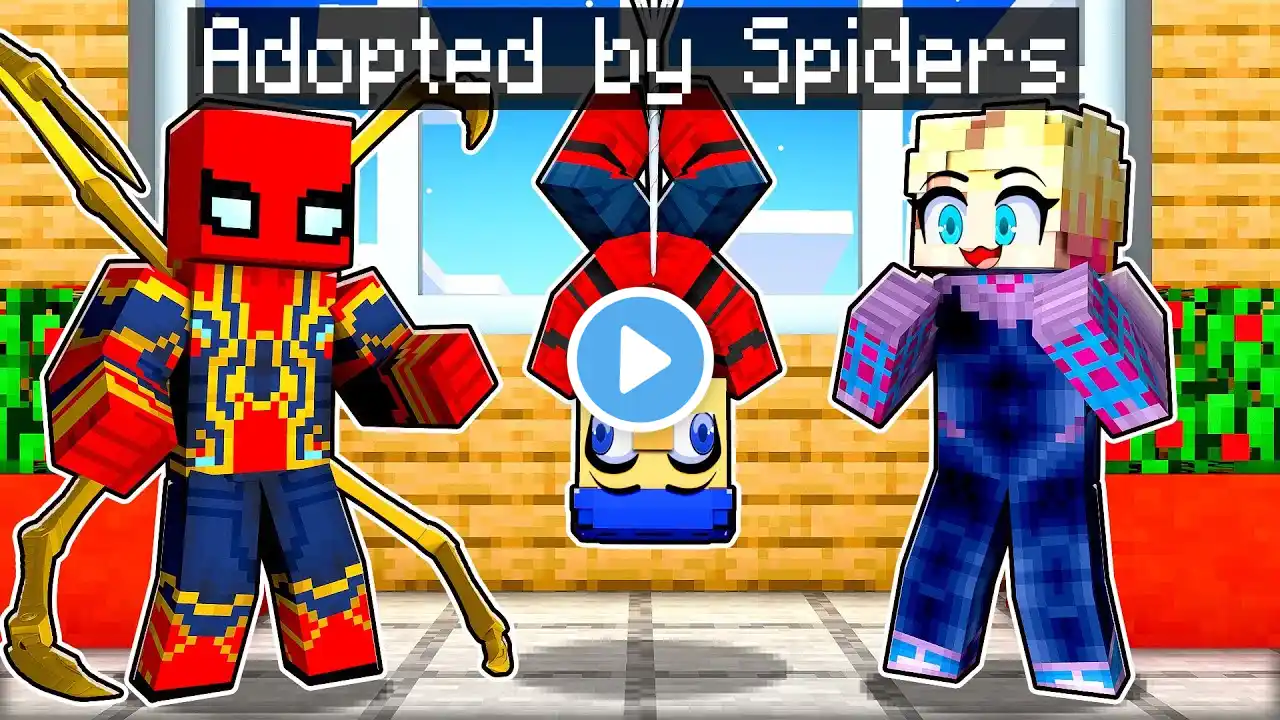 Jeffy is Adopted By SPIDERMAN FAMILY in Minecraft!