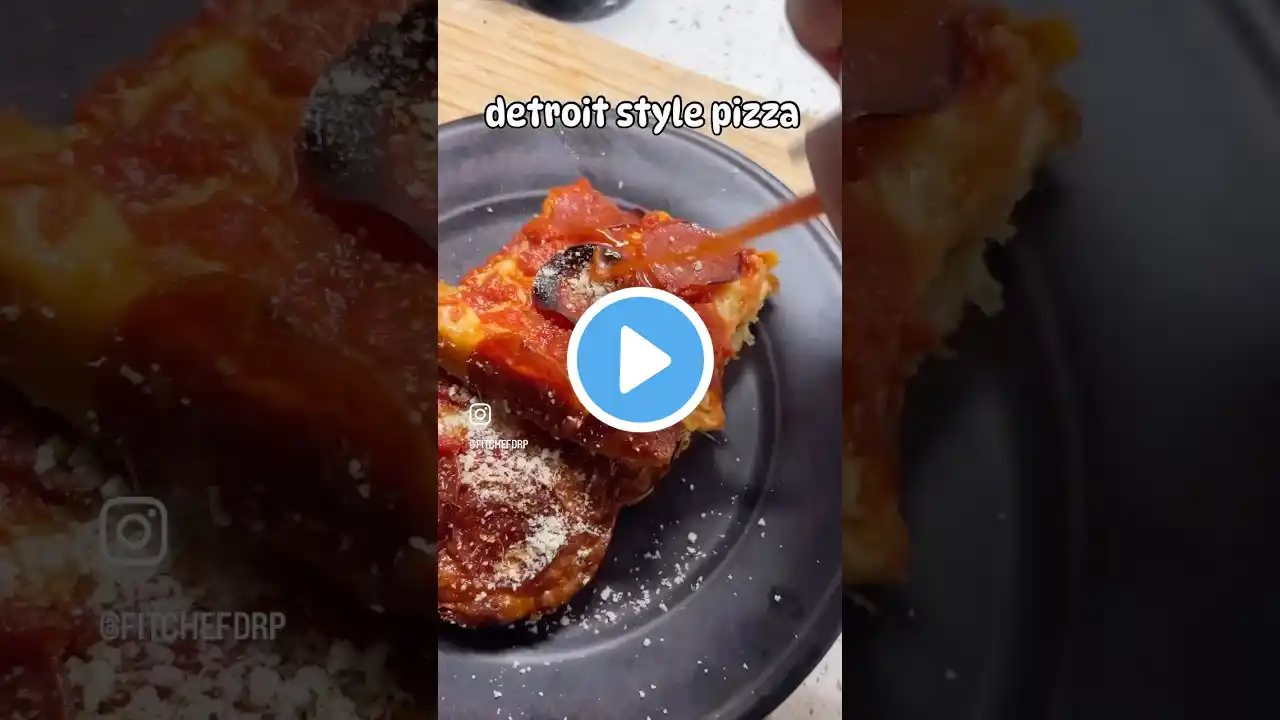 The crispy edges and airy crust of homemade Detroit-style pizza!  #DetroitPizza #CrispyCrust #Foodie