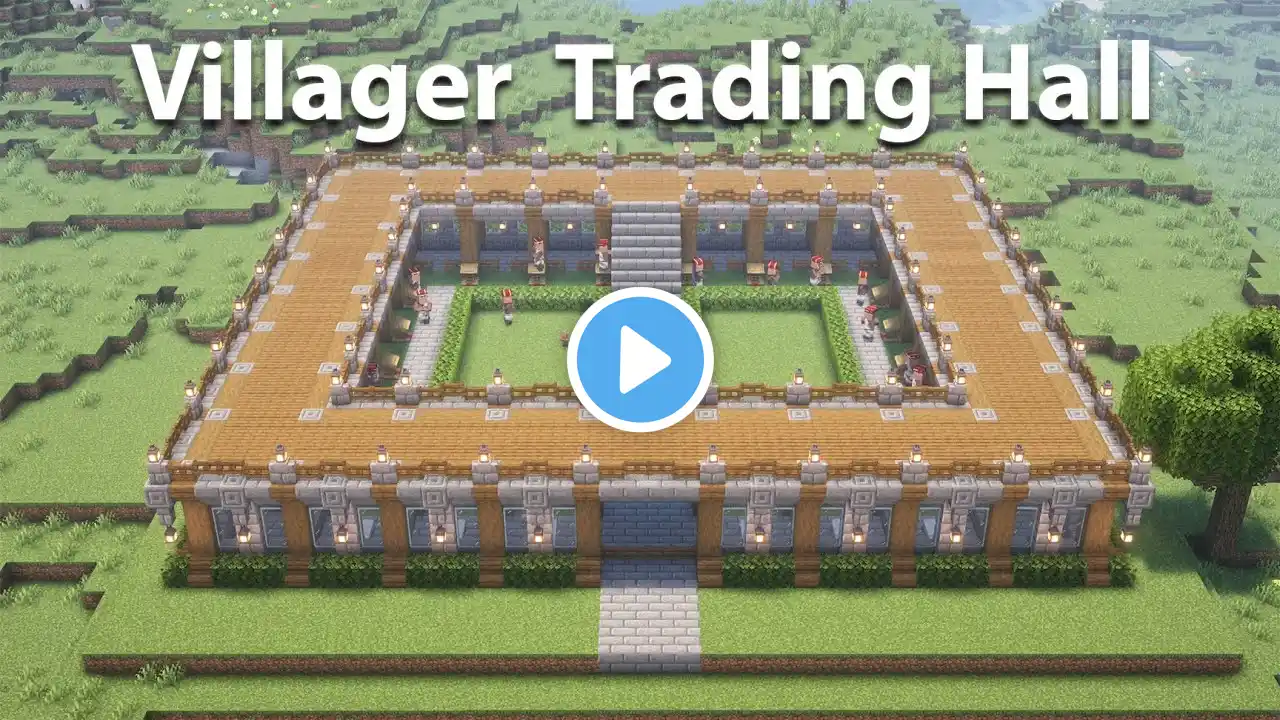 NEW Aesthetic Villager Trading Hall | Full Tutorials & Easy To Make | #minecraft #eye4steel