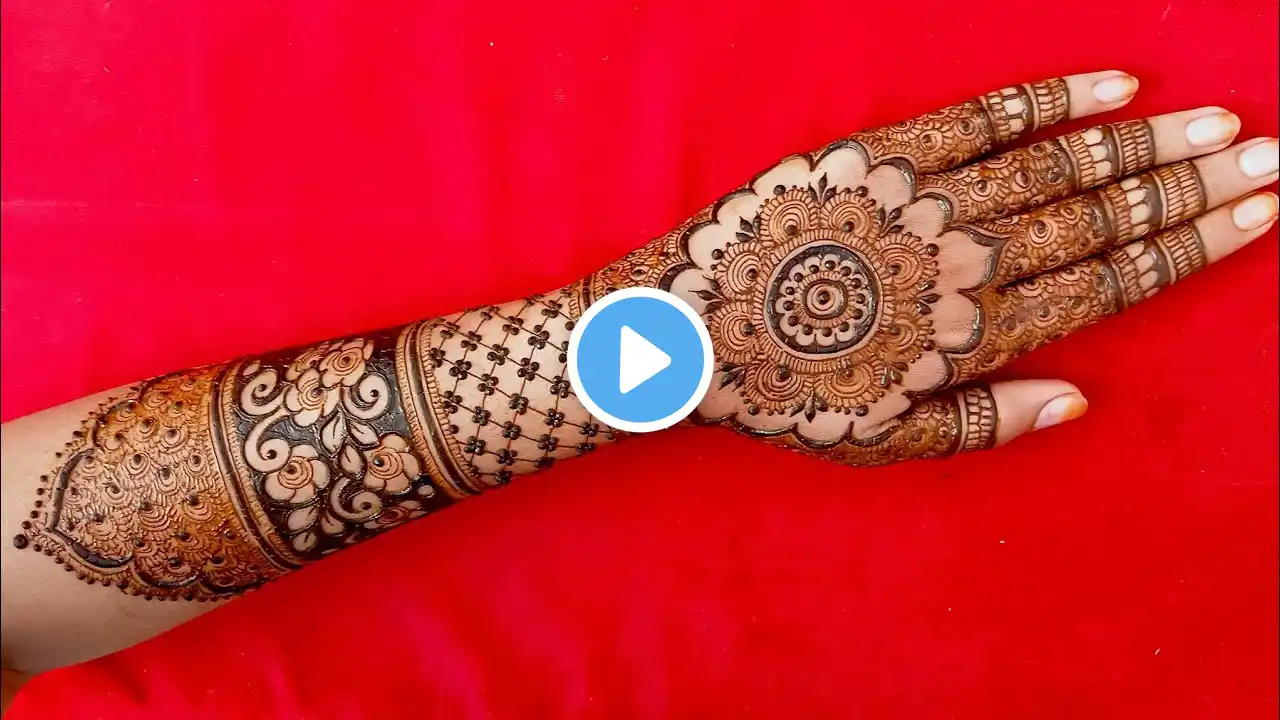 Easy stylish mehandi design ll indo western mehandi  ll eid & holi mehandi design ll henna tutorial