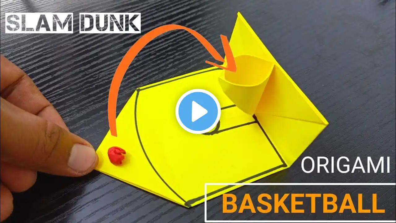 Easy Origami Mini Toy Basketball | Moving Paper toys | DIY Basketball Arcade Game | Origami Toy