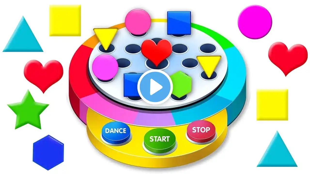 🌈 Dancing Balls Machine Game | Learn Shapes | Toddler Learning Video