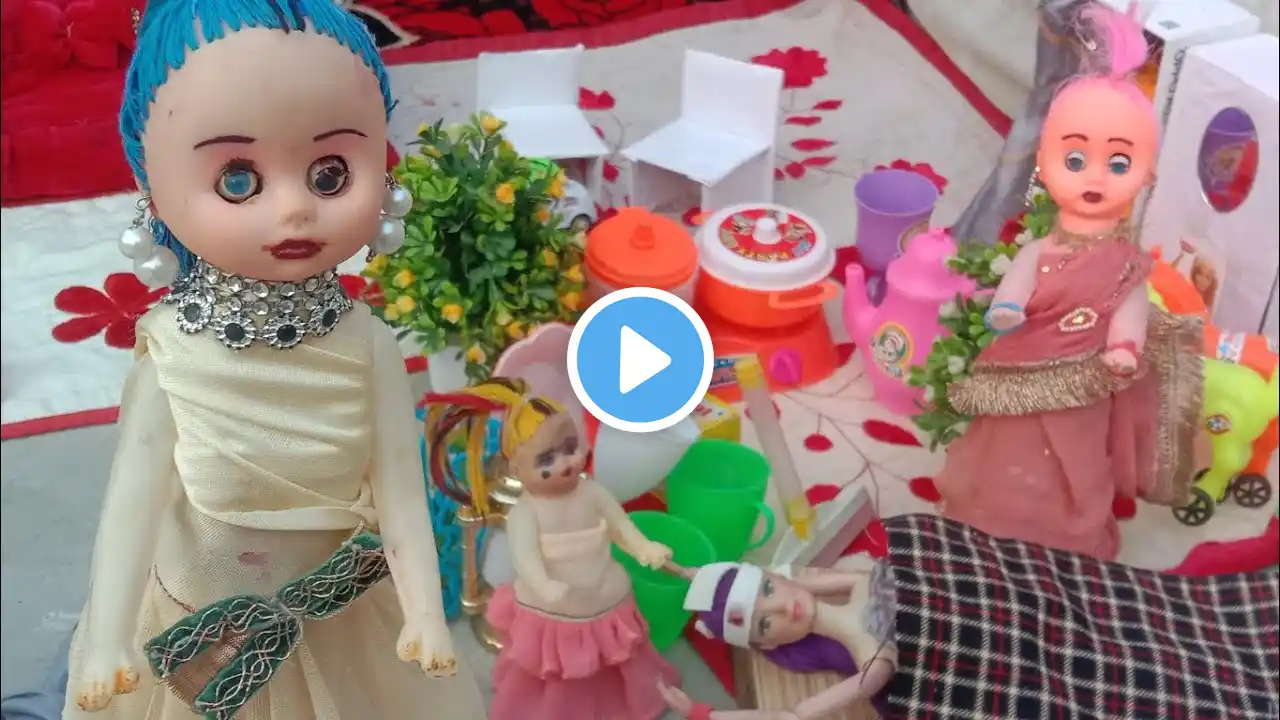 Barbie Doll All Day Routine In Indian Village/Sita ki kahani #barbievillageroutine