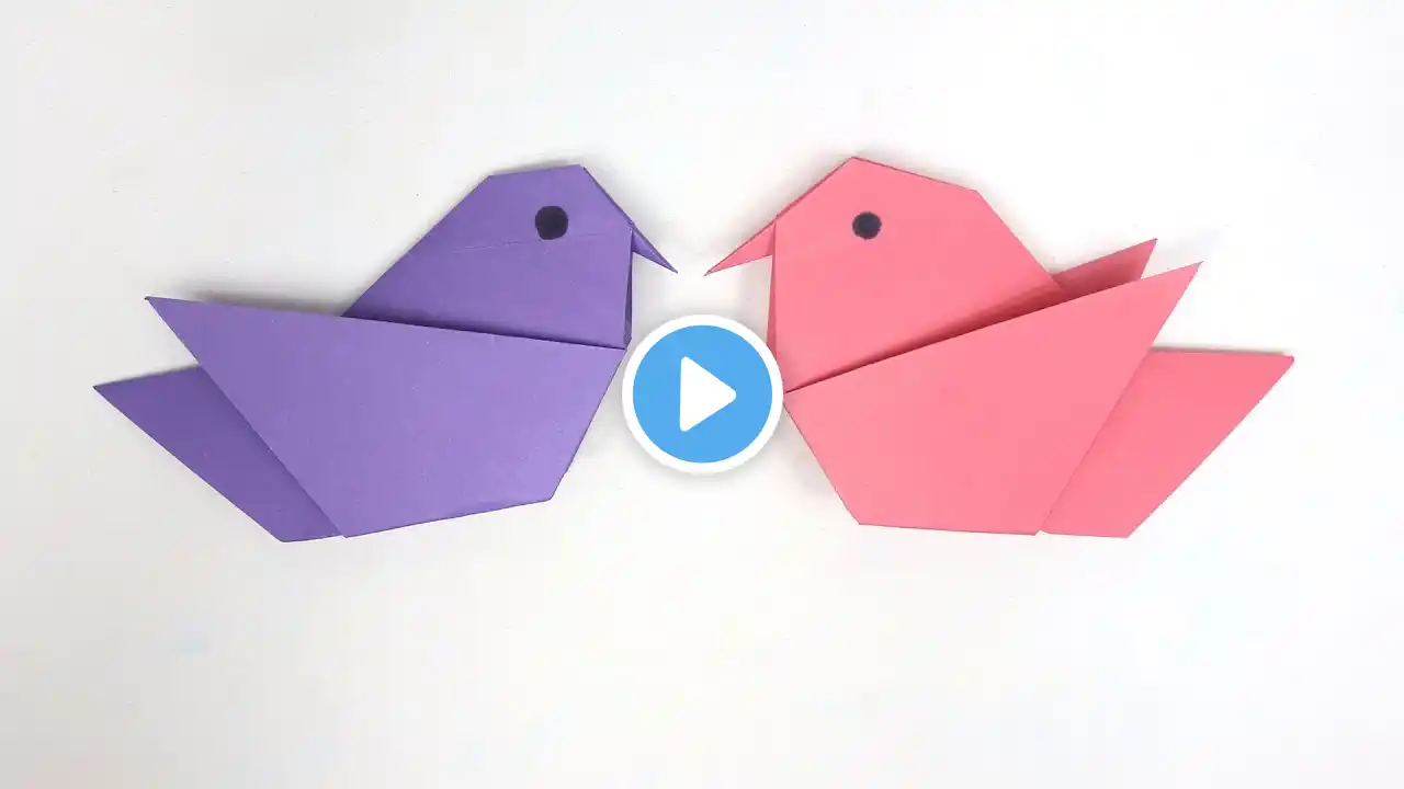 How to Make an Easy Origami Bird - DIY Paper Bird Tutorial