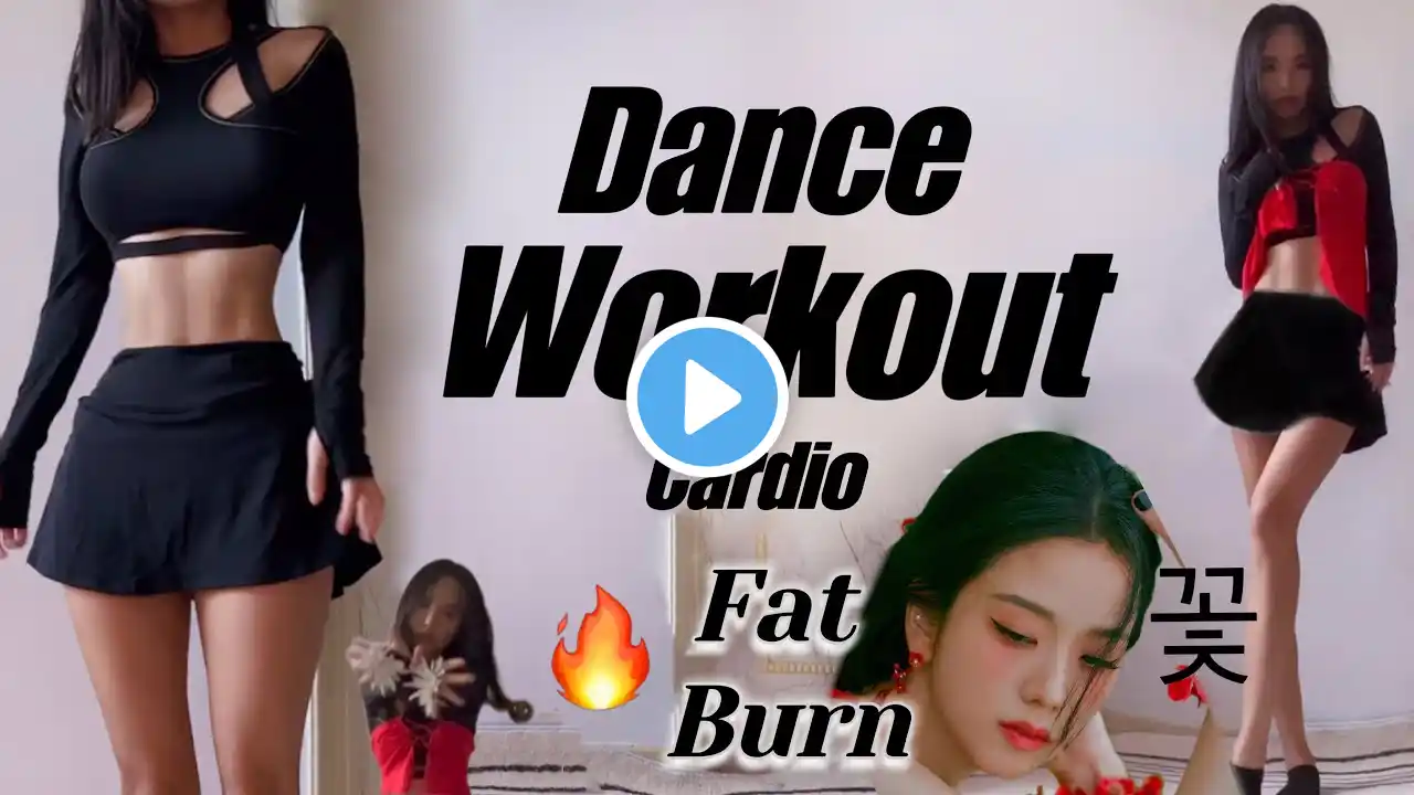 3 min Burn Fat? Burn kcal Cardio Dance Workout🔥 Jisoo Flower 꽃 Abs & Tone up. Beginner Kpop Fitness