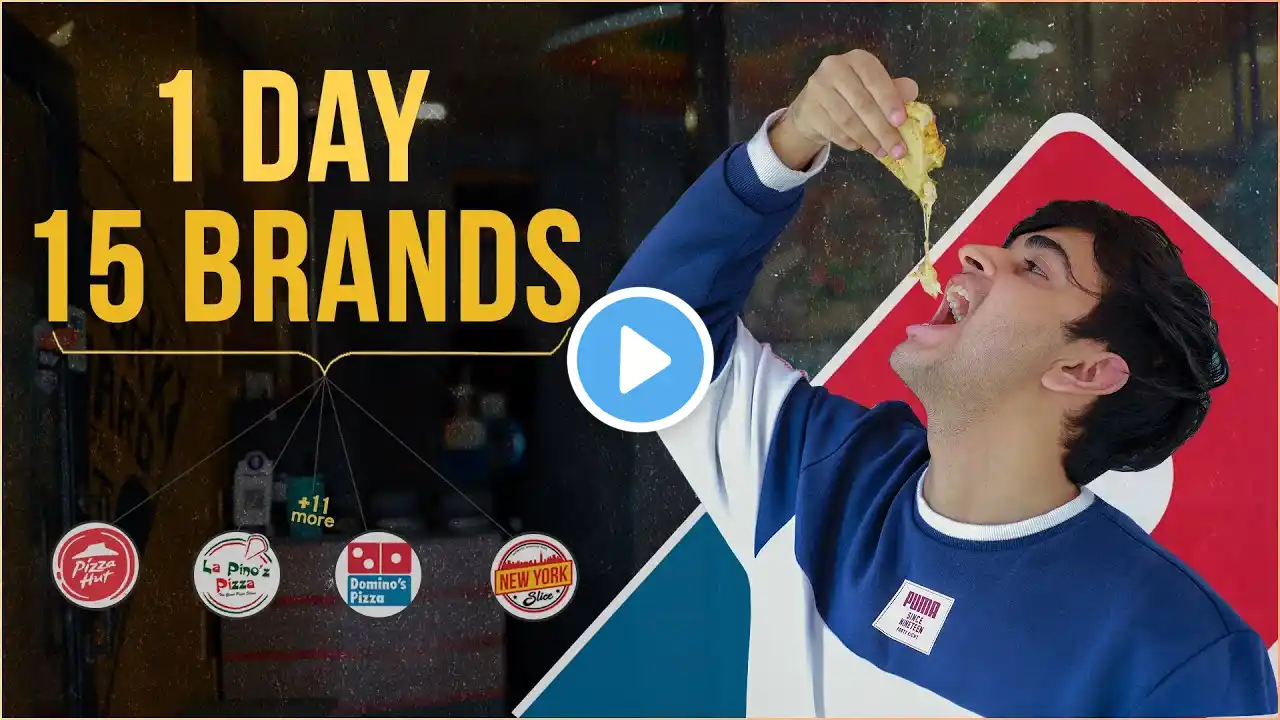 I Tried a PIZZA of Every BRAND in 24 HOURS