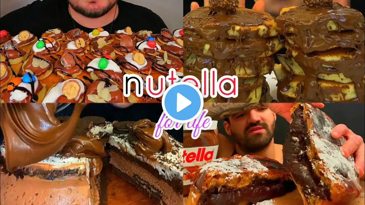 NUTELLA FOR LIFE PART 4 |  CHOCOLATE BREAD | BROWNIE MOUSSE CAKE | ASMR MUKBANG COMPILATION