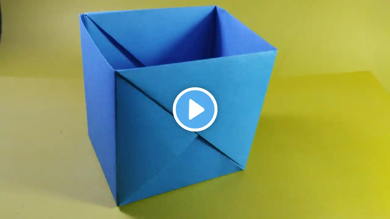 no glue paper craft - How to Make a Paper Box - easy origami box tutorial (no glue)