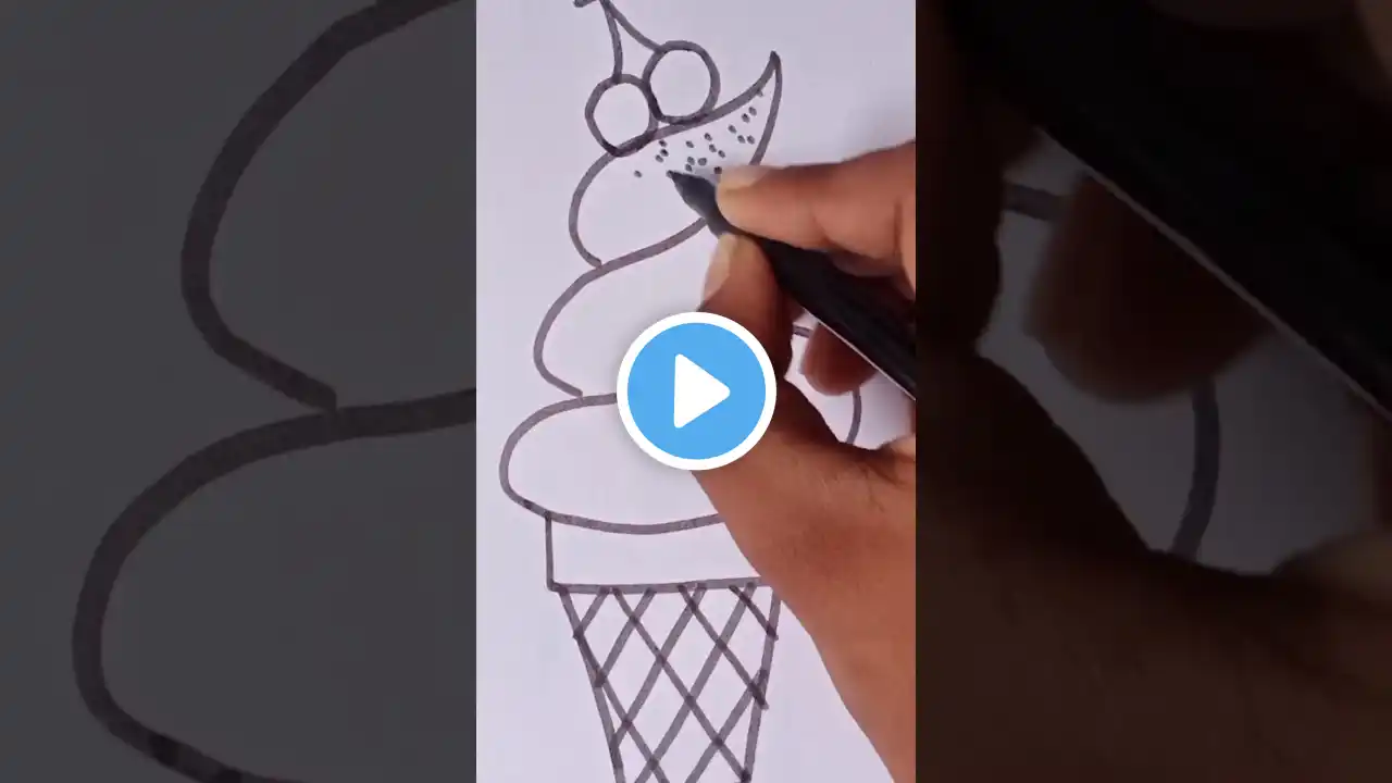 easy drawing of ice cream