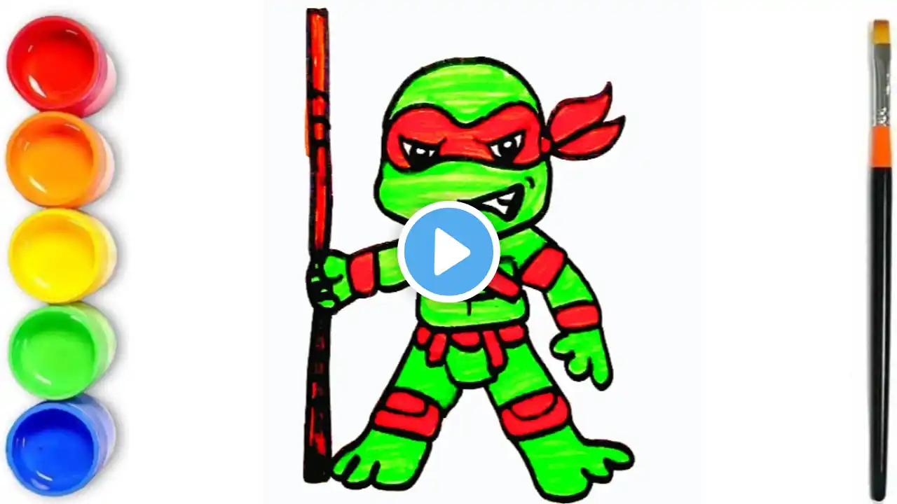 How to draw a Ninja Turtle | Teenage Mutant Ninja Turtles