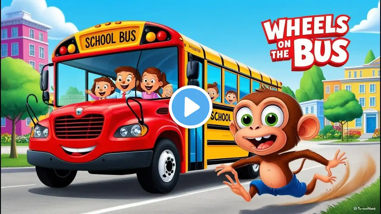 Wheels on The Bus Go Round and Round with FUN Kids Songs