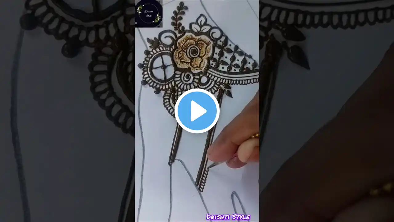 Simple Mehndi Design 🌿#trending#mehndi#mehndidesign#henna#youtube#youtubeshorts#shorts#short