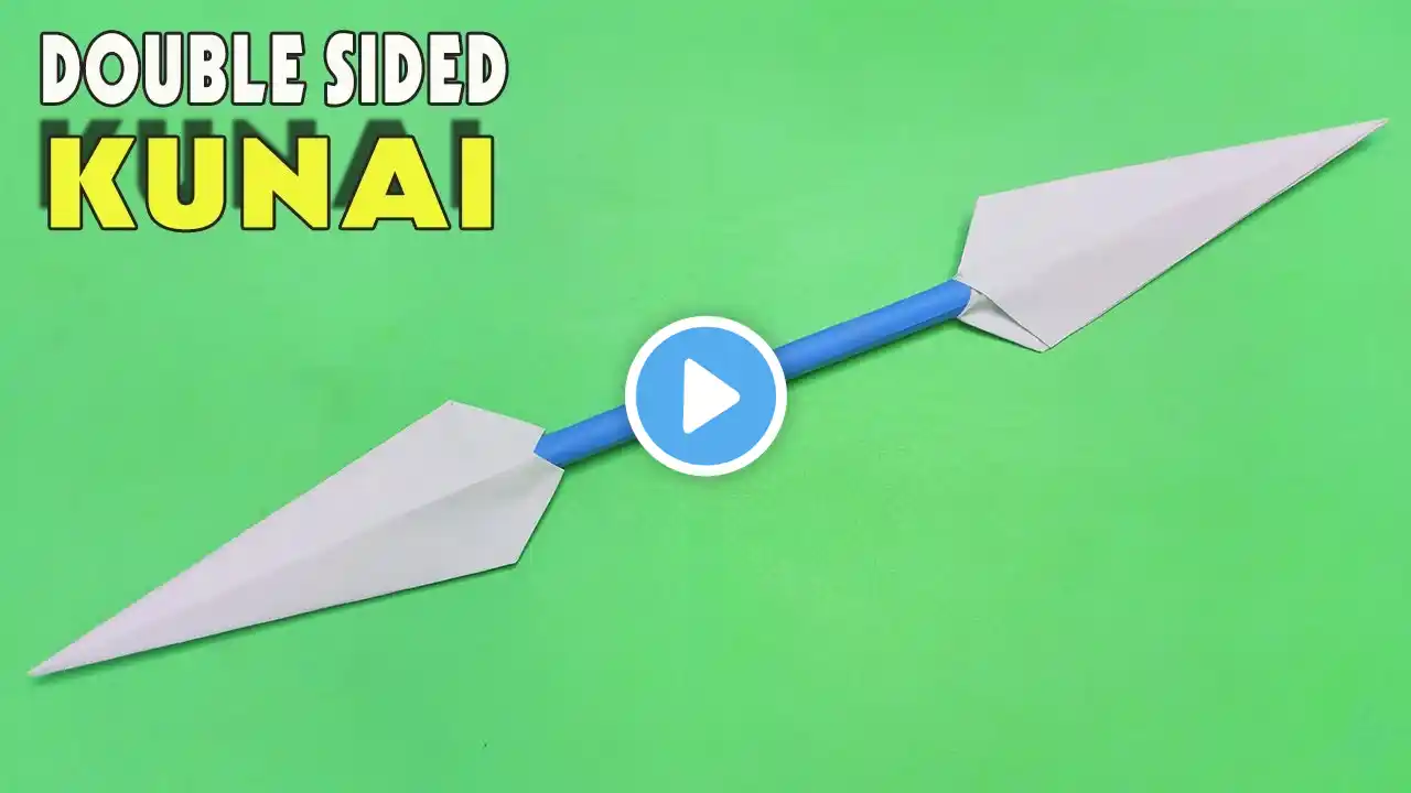 How To Make A Double Naruto Sided Kunai Out Of Paper - Easy Origami Weapon