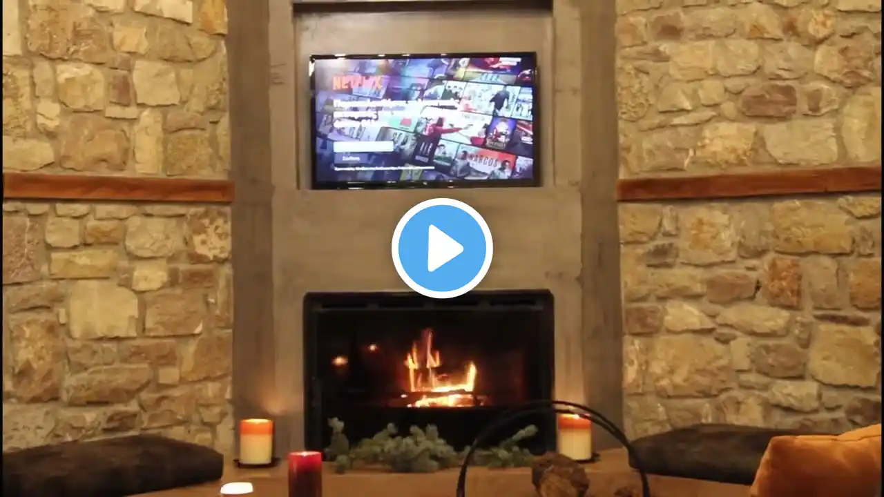 WINTER FIREPLACE Coffee Shop with JAZZ MUSIC 🎅 Background Instrumental to Relax, Study, Work