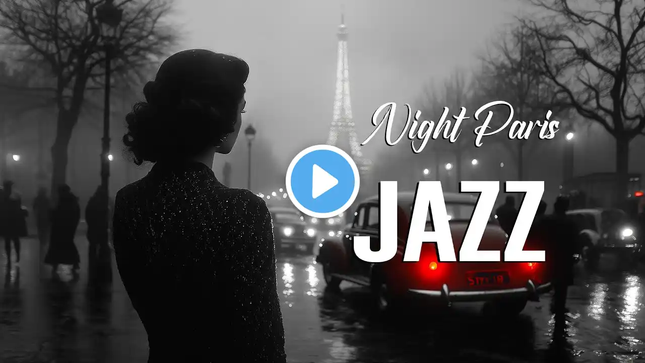 Swing Jazz & Classic Cars 🚗 A Night Stroll Through 1940s-1950s Parisian Streets in Vintage Style