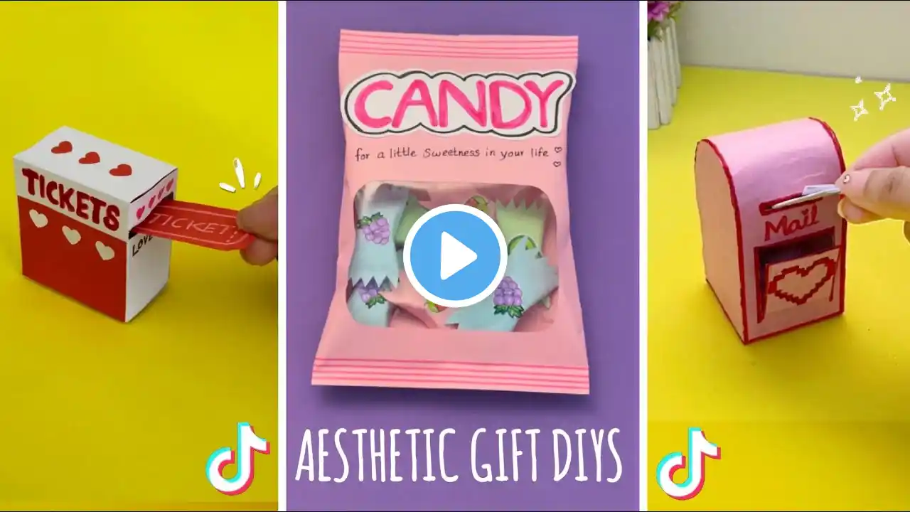 aesthetic diy gifts ❤️ handmade gift ideas 2023 / Candy Love Notes /paper craft / TikTok compilation