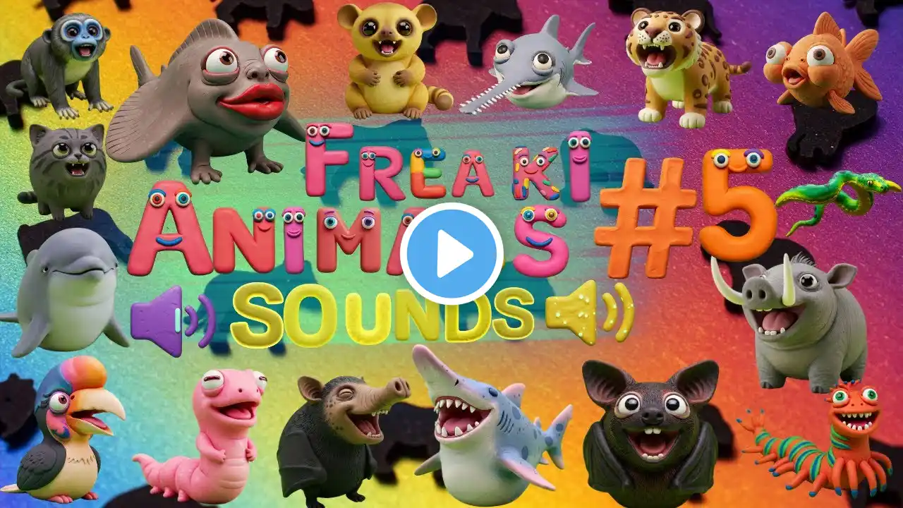 Funny & Freaky Animal Sounds Song 5 | Zoo Animals From 1 to 16 🐾 | The 16 Funny & Weird Noises! 🦄🐙