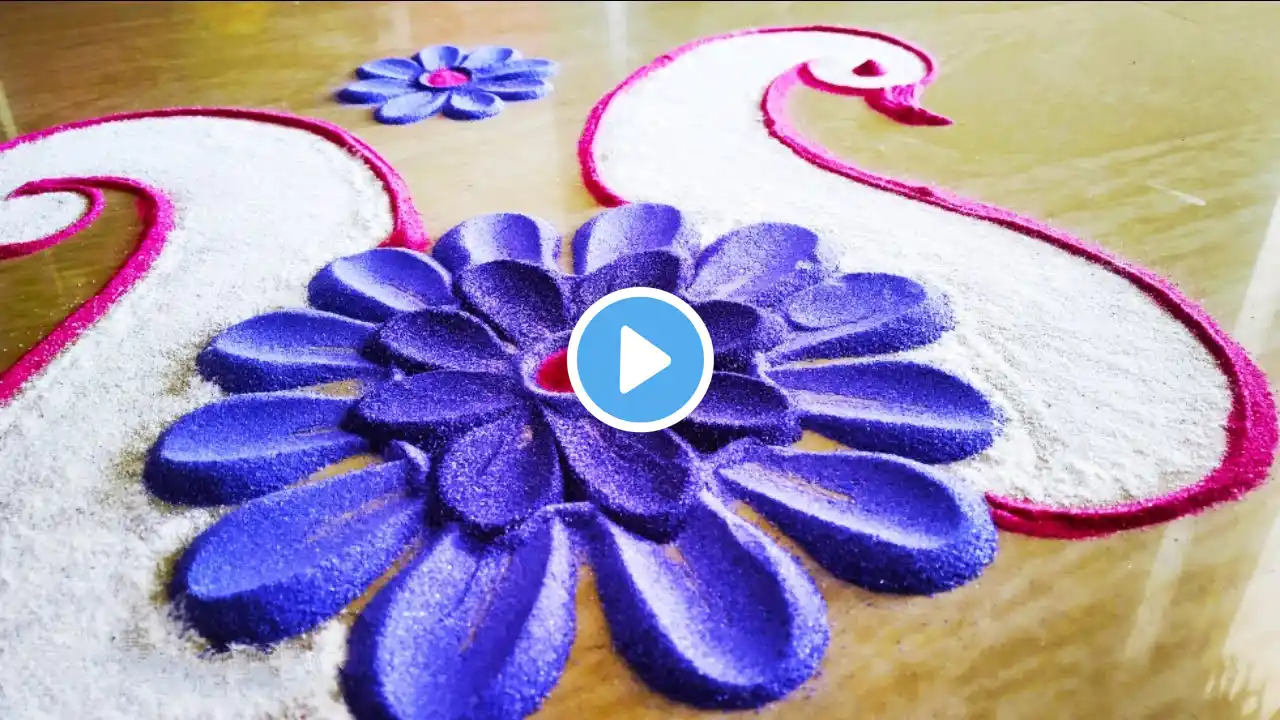 simple daily rangoli || latest kolam designs || friday kolam rangoli designs