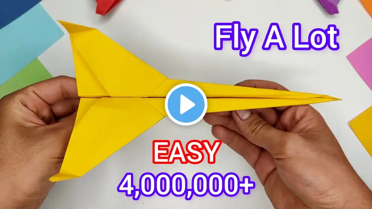 How To Make Paper Airplane Easy that Fly Far/200 feet