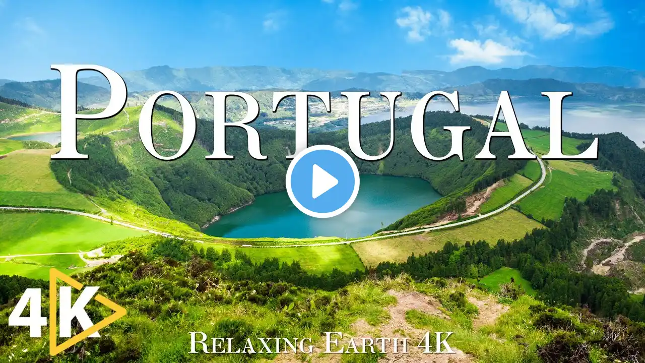 FLYING OVER PORTUGAL (4K UHD) - Relaxing Music Along With Beautiful Nature Videos - 4K Video UltraHD