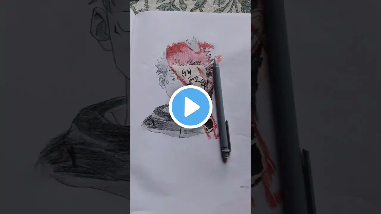 Sakuna drawing ✨ ❤️ || drawing sakuna 😈 #shorts #ytshorts #art #drawing #viral #trending