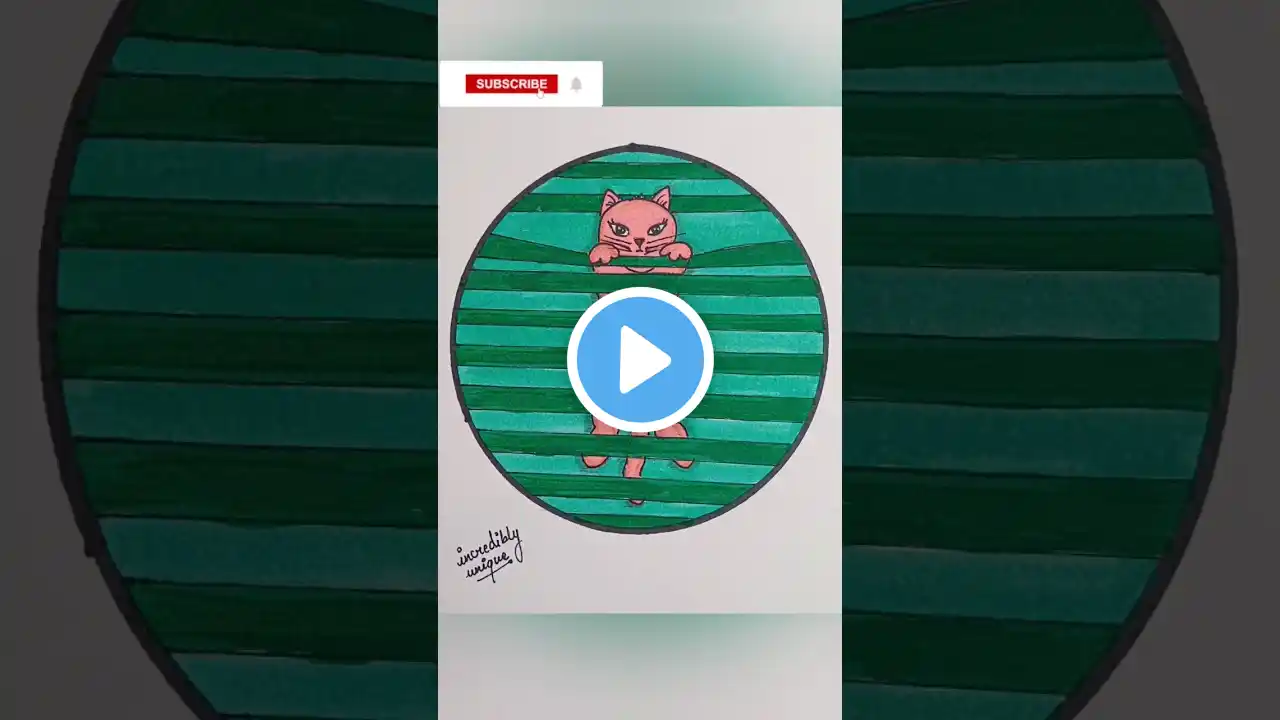 #shorts How to draw a simple cat 🐈 #art #cat #drawing #artwork  Har har Mahadev ❤️🙏