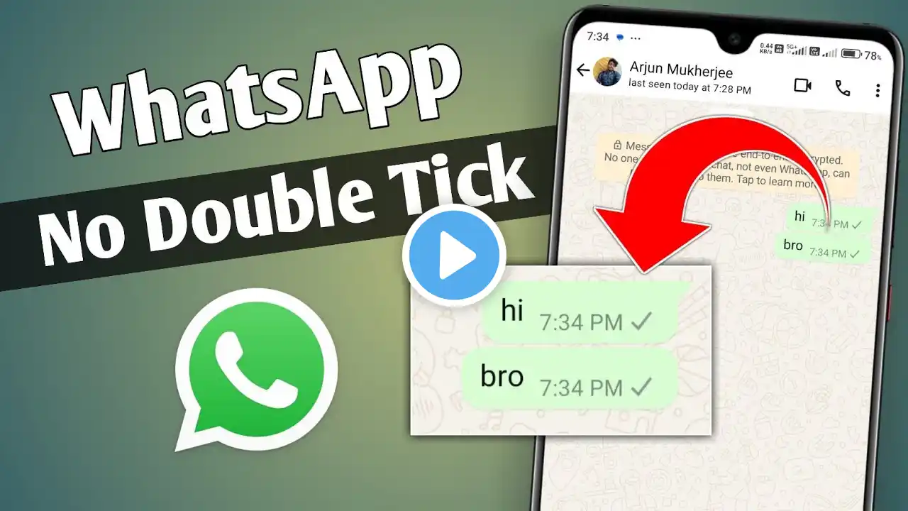 WhatsApp No Double Tick Settings | WhatsApp Single Tick Only | Hide Double Tick On WhatsApp