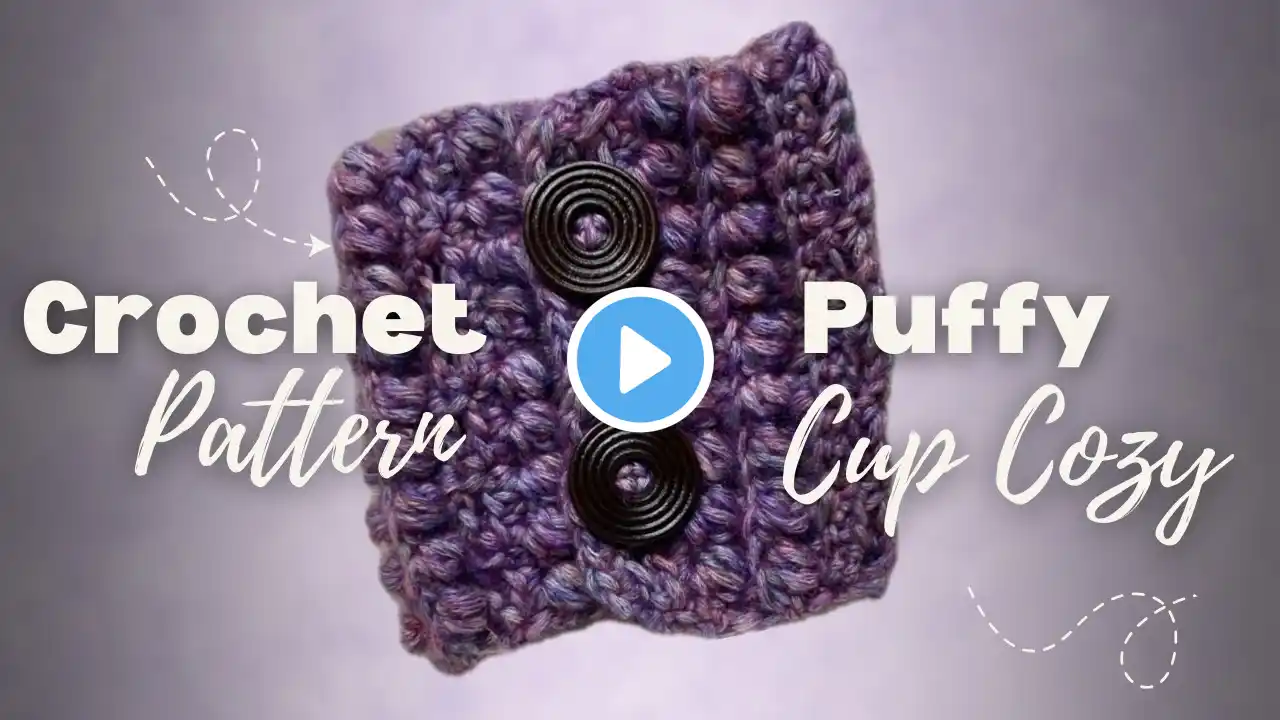 Puffy Cup Cozy | Easy Crochet Coffee Mug Cozy