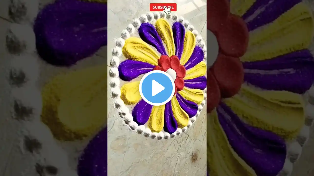 Simple & easy rangoli #shorts #shortsfeed #rangoli #rangolidesigns #viralvideo #trending #kolam