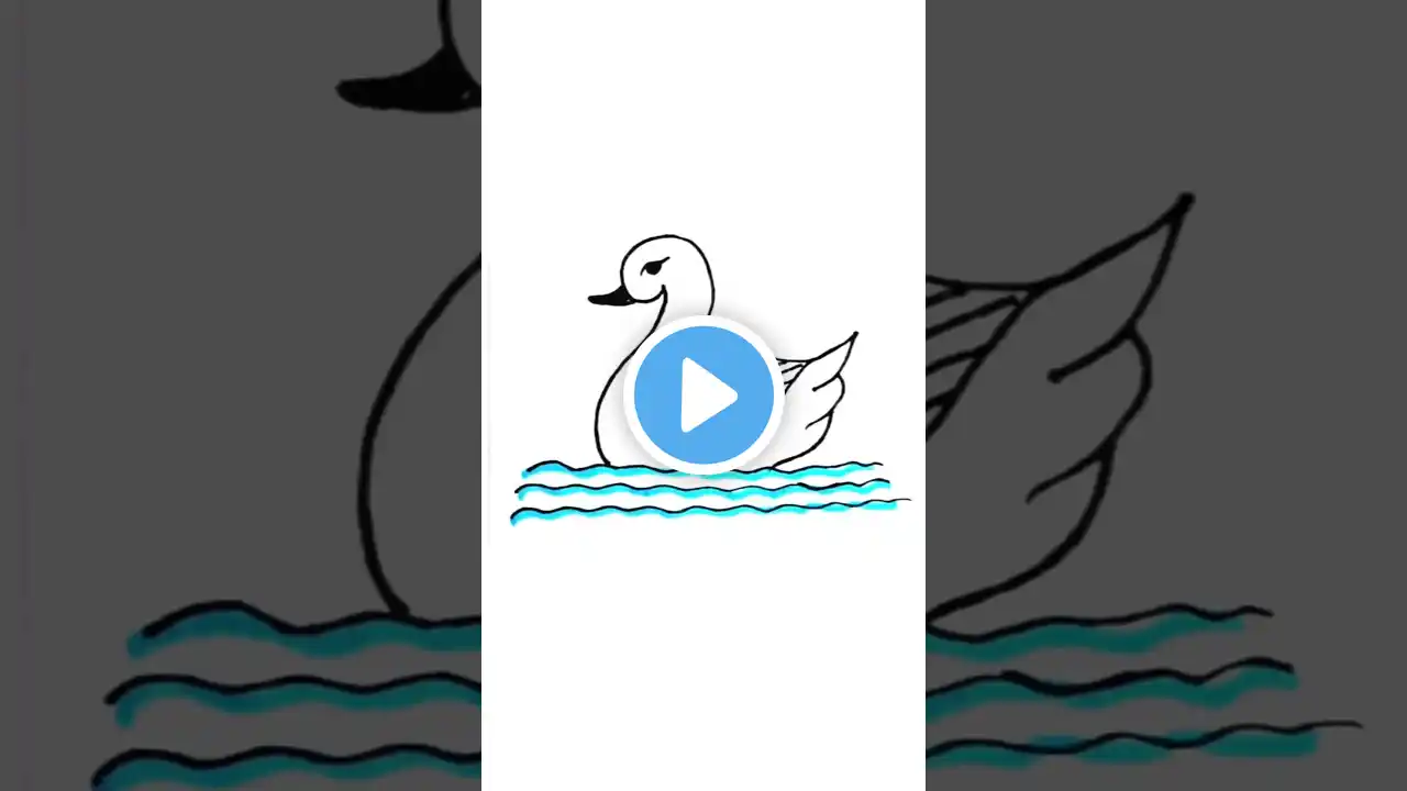 Duck drawing easy #artforjunior #shorts #youtubeshorts #ytshorts #viralshort #trending