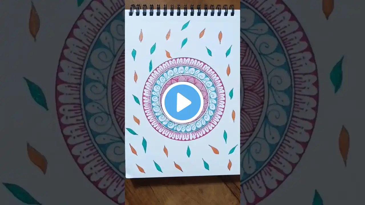 Easy mandala art draw for Beginners 🤩#sorts #art #mandala #satisfying